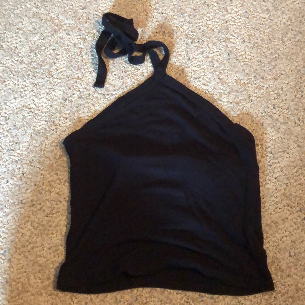 garage black crop top size medium